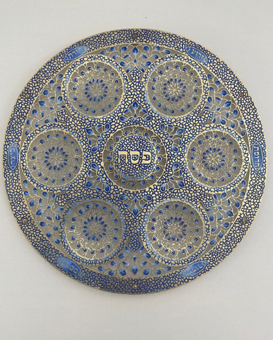 Seder plate Round BLUE